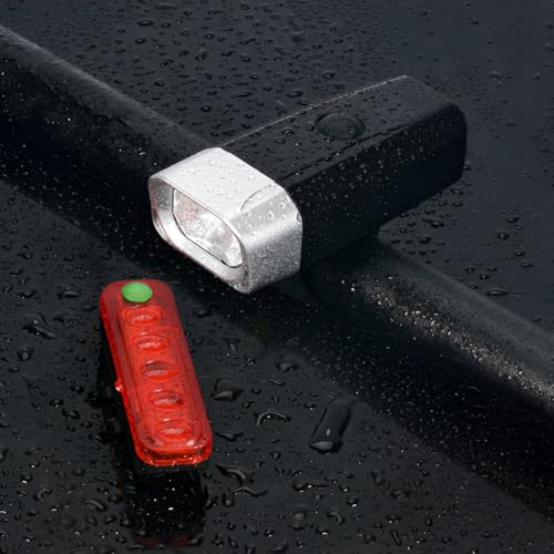 Kit Lanterna Bike Farol Luz Bicicleta Recarregável USB a Prova da Água com Vários Modos de Iluminaçã