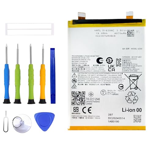 Batterie QC50 Moto Edge 50 Fusion haute capacité avec outils de démontage