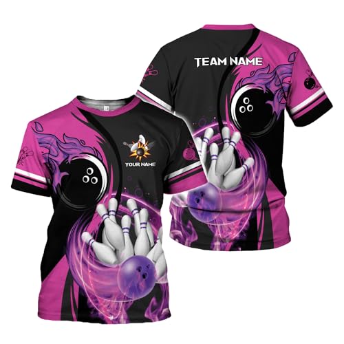Rivelus Personalized Name Bowling Shirts for Men and Women 3D, Bowling Shirts for Team Bowling, Bowling Shirts Gift 5