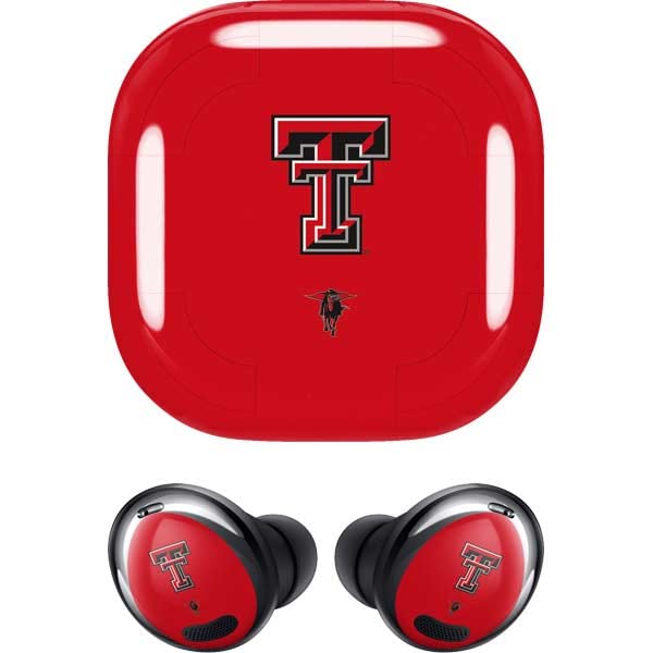 Skinit Decal Audio Skin Compatible with Samsung Galaxy Buds Pro - Officially Licensed Texas Tech Red Raiders Design