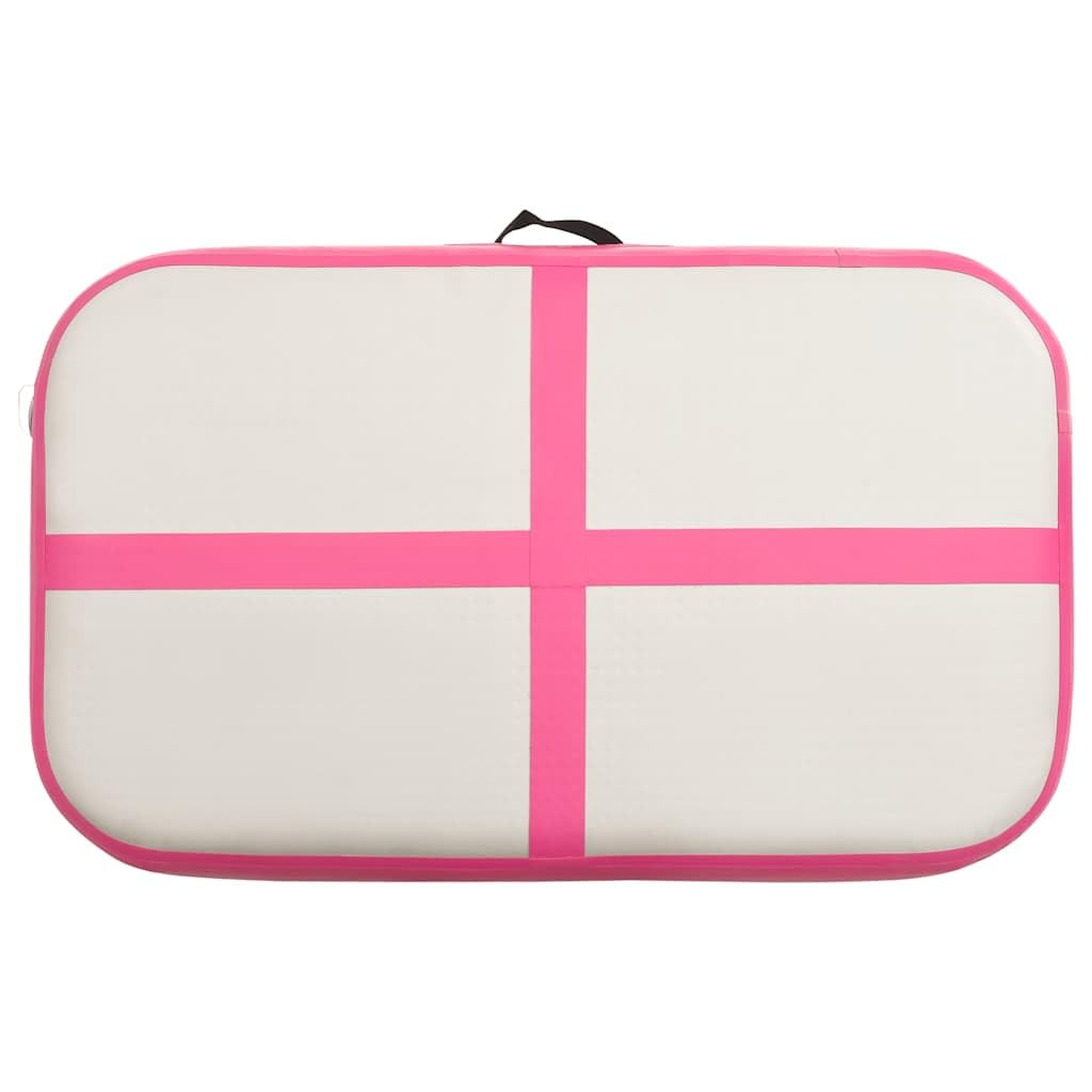 vidaXL Mata gimnastyczna z pompką, 60x100x20 cm, PVC, różowa