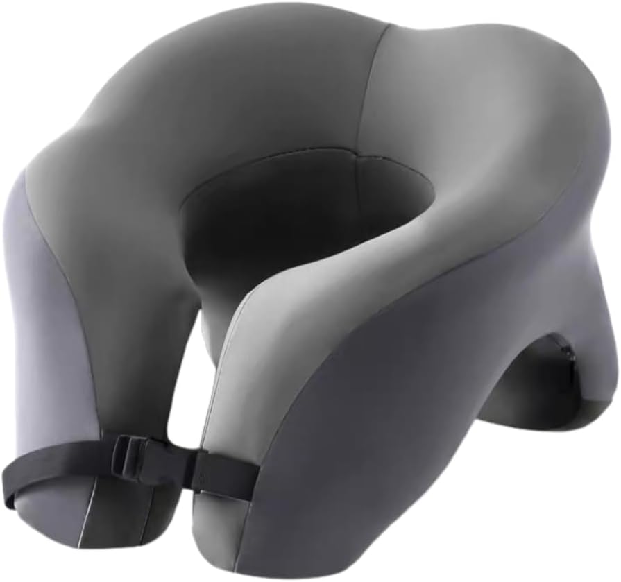 Ergonomic office nap pillow, suitable for desk sleeping-U-shaped neck pillow with memory foam Suitable for airplanes, cars and offices, is an ideal desk sleeping aid for office workers（Gery）