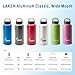 Laken Classic Aluminum Water Bottle, Wide Mouth with Screw Cap and Loop, BPA Free, Made in Spain, 34oz, Granite