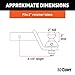 CURT 45143 RockerBall Cushion Hitch Ball Mount, 7,500 lbs 2-Inch Diameter, 2-in Shank, 3