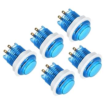 PATIKIL LED Button Illuminated Push Button 12V 24mm with Micro Switch ...