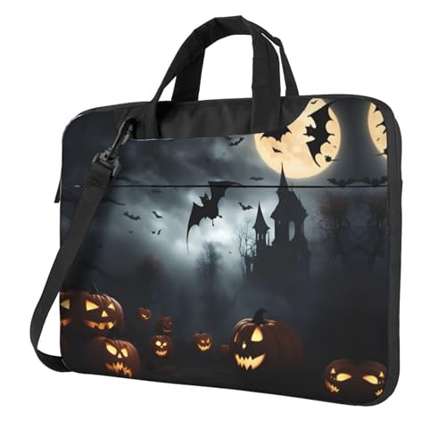 Housse PC portable 13 14 15.6 pouces avec poignée motif Halloween