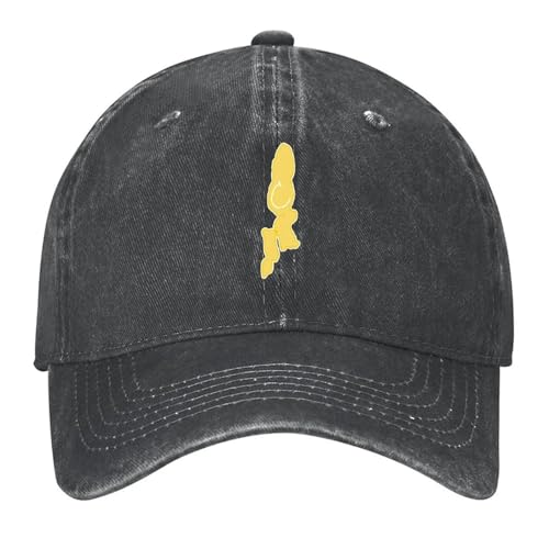 Casquette de baseball ajustable jaune pour homme accessoire sport en coton