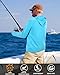 EoBeKee Men's UPF 50+ Fishing Rash Guard Shirts, Lightweight Long Sleeve UV Sun Protection SPF Hoodie for Swim Hiking Running Sky Blue