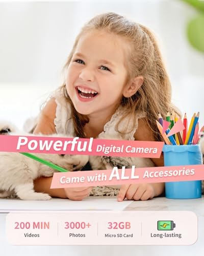 Digital Camera, FHD 1080P Point and Shoot Kids Camera,