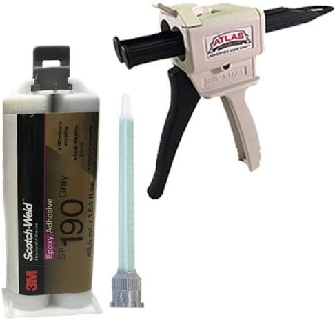3M Scotch-Weld DP-190 Gray Epoxy Adhesive (50ml/1.7oz w/ Mixing Gun)
