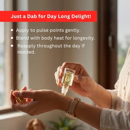 Image of Tatha Luxury Kesar /Saffron Attar Original| 100% Natural Saffron Strands| Kesar Chandan Roll-On for Women & Men Long Lasting| Warm, Spicy Aroma| Ideal Gift |6 ML Pack| Kesar Attar Without Alcohol