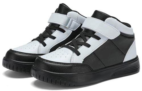 Little Kids High Top Sneakers Girls Boys Running Shoes Lightweight Casual Outdoor Unisex Child Fashion Shoes Black 1