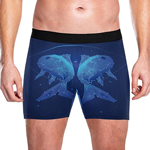 Bóxer para hombre de Piscis Vnurnrn pack de 2 calzoncillos elásticos de galaxia 2