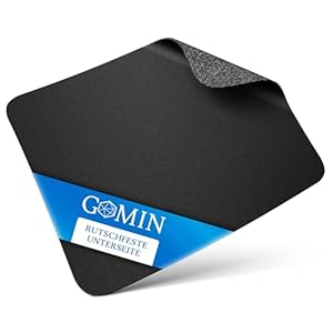 Gomin Mini Mauspad – 230x180mm Gaming Mousepad – Ohne störendes Logo und Fransenfreie Ränder – rutschfest und Wasserdicht – Verbessert Geschwindigkeit und Präzision für PC, Büro, Laptop - Schwarz