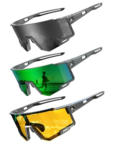 KALIYADI Sunglasses-Men Sports Mens-Sunglasses Women: Running Sun Glasses with UV400 Protection for Cycling Golf Fishing