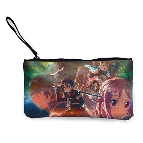 Preisvergleich Produktbild Japanische Anime Style Leinwand Münzgeldbörse Reißverschluss Tasche Kosmetik Make-up Taschen Handytasche mit Griff Multifunktion Reise Kosmetik Tasche Brieftasche Taschen Brieftaschen Geldbörsen