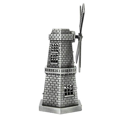 Hztyyier Metal Ornament Figurine, Dutch Windmill Statue Hand Soldering Home Decor Cast Art Crafts Gifts #TOP4