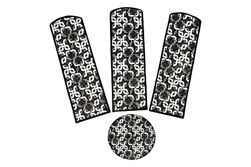 Image of Stylista Waterproof & Dustproof Three Blade Ceiling Fan Cover with attachable Enclosure Set of 1 Fan Cover Trellis Pattern Grey