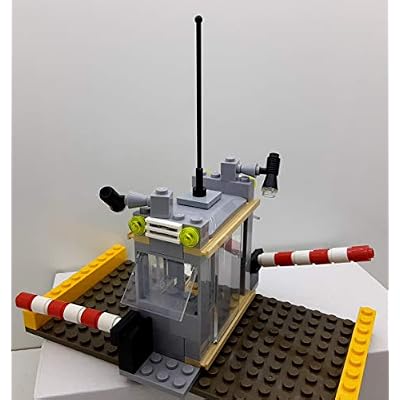 Building Bricks 2 Lane Toll Booth MOC City Town Toys Security Checkpoint Parking Lot Lane Booth Compatible with All Major Brick Brands Educational Toy Ages 4+