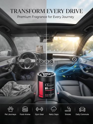 Image of Car Perfume Luxury Long Lasting - Defeur Rose Blossom Gel Car Freshener for Dashboard | Premium Floral Car Air Freshener | Car Perfume Diffuser | Car Accessories 2025 | Odor Eliminator