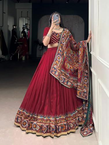BORN BRIDE maroon silk lehenga choli – image 4