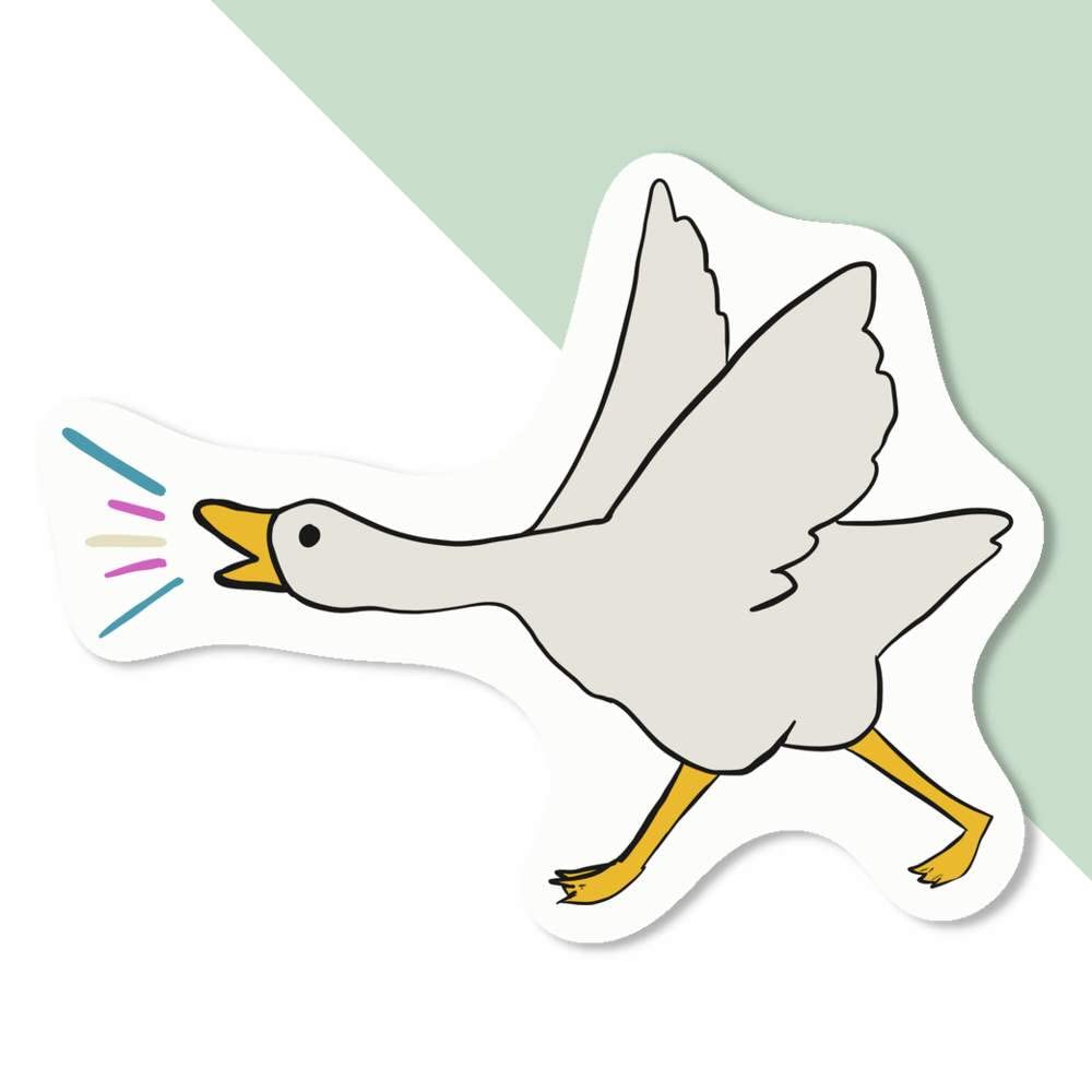 4 x Small 50mm 'Trans Pride Goose' Permanent Sticker Decals for Cars/Windows/Bins/Walls etc (DW00070409)