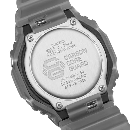 Image of Casio G-Shock Smoke Light Analog-Digital Gray Resin Watch GA2100K-1A