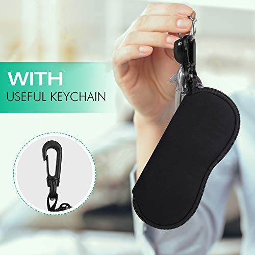 Image of MoKo Sunglasses Soft Case Ultra Light Neoprene Zipper Eyeglass Case for Men Women