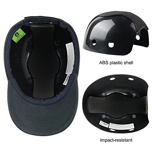Safety Bump Cap Baseball Hat Style Lightweight Head Protection Cap Hard Hat For Men Women (Classic Navy) #TOP1