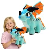 NTSPFU Wings of Fire Dragon Plush Toy - Fire Winged Dragon Plush Pillow - Rainwing Dragon Stuffed Animals - Cute Dragon Doll - Suitable Gifts for Children (Blue)