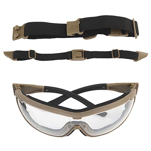 Tenoburian Detachable UV Protective Tactical Goggles for Motorcycle Outdoor Riding Offroad Protective Glasses