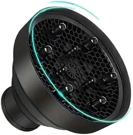 Difusor Secador de Silicone, Adaptador Universal Retrátil para Ondular Cabelo, Preto