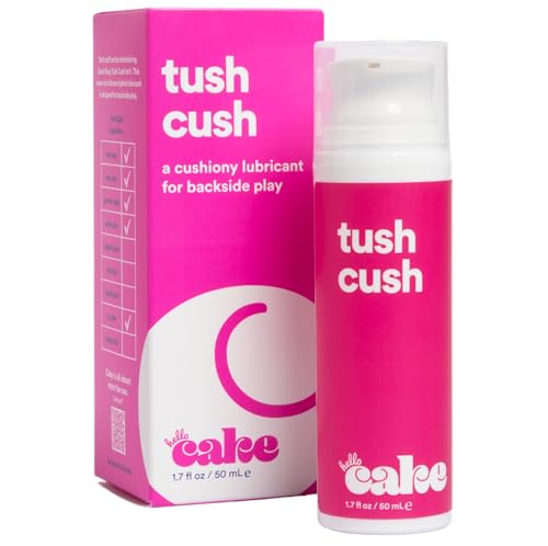 Image of Hello Cake Tush Cush, Silicone and Water-Based Personal Lubricant, Hybrid Lube for Men, Women, and Couples, 1.7 fl oz