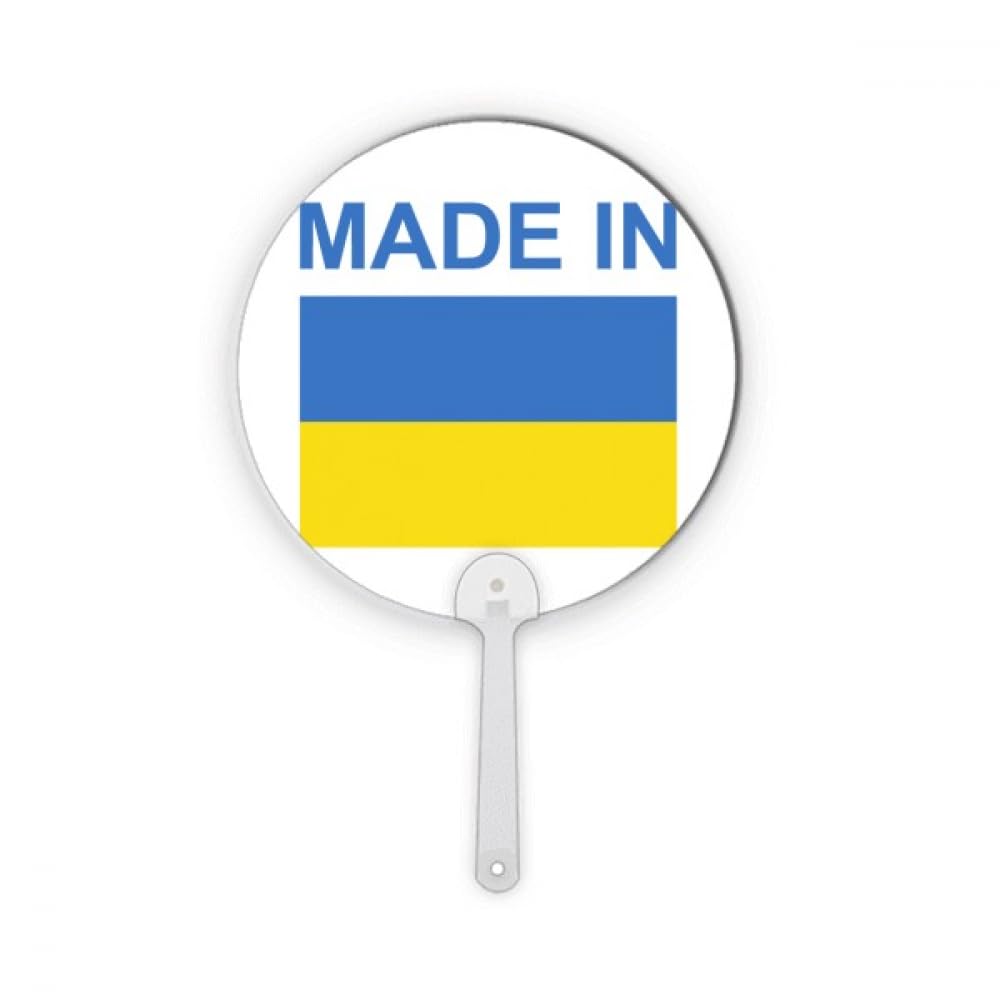 Éventail rond Ukraine artisanat d'art en plastique robuste