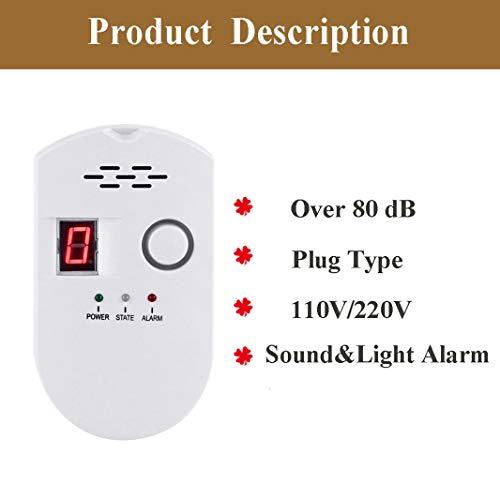 Natural Gas Detector, Propane Detectors For Home,Natural Gas Propane Leak Alarm For Home Kitchen, High Sensitivity Natural Gas Propane Leak Detection #TOP3