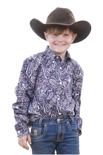 Cinch Boys' Mulberry Paisley Shirt