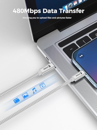 Cable de carga rápida certificado MFi OXAA con conectores de alta resistencia 4