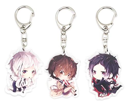 EBTY-Dreams Inc. - Set Of 3 Bungou Stray Dogs Acrylic Keychain Osamu Dazai, Ryuunosuke Akutagawa, Atsushi Nakajima v2