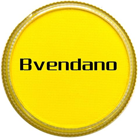 BVENDANO 30g Professional Face Paint Water Based Single Color Cake Makeup Body Paint for Adults, Kids, SFX (Yellow)