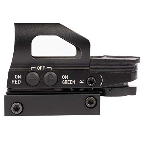 Hd104 Reflex Sight Manual Adjustable Rifle Red Green Dot Sight Scope Optic With 4 Tactical Reticle For Hunting (Black) #TOP3