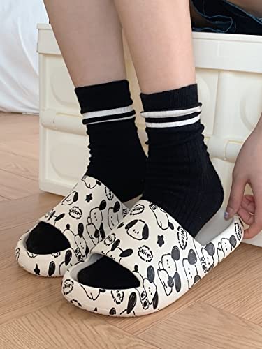 CEINOM Funny Dog Slippers for Women Man Pillow Cloud Slides indoor Outdoor Bathroom Shower Shoes Home Cute House Slippers4