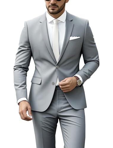 i · FineLong Men's Suits 2 Piece Classic fit 2