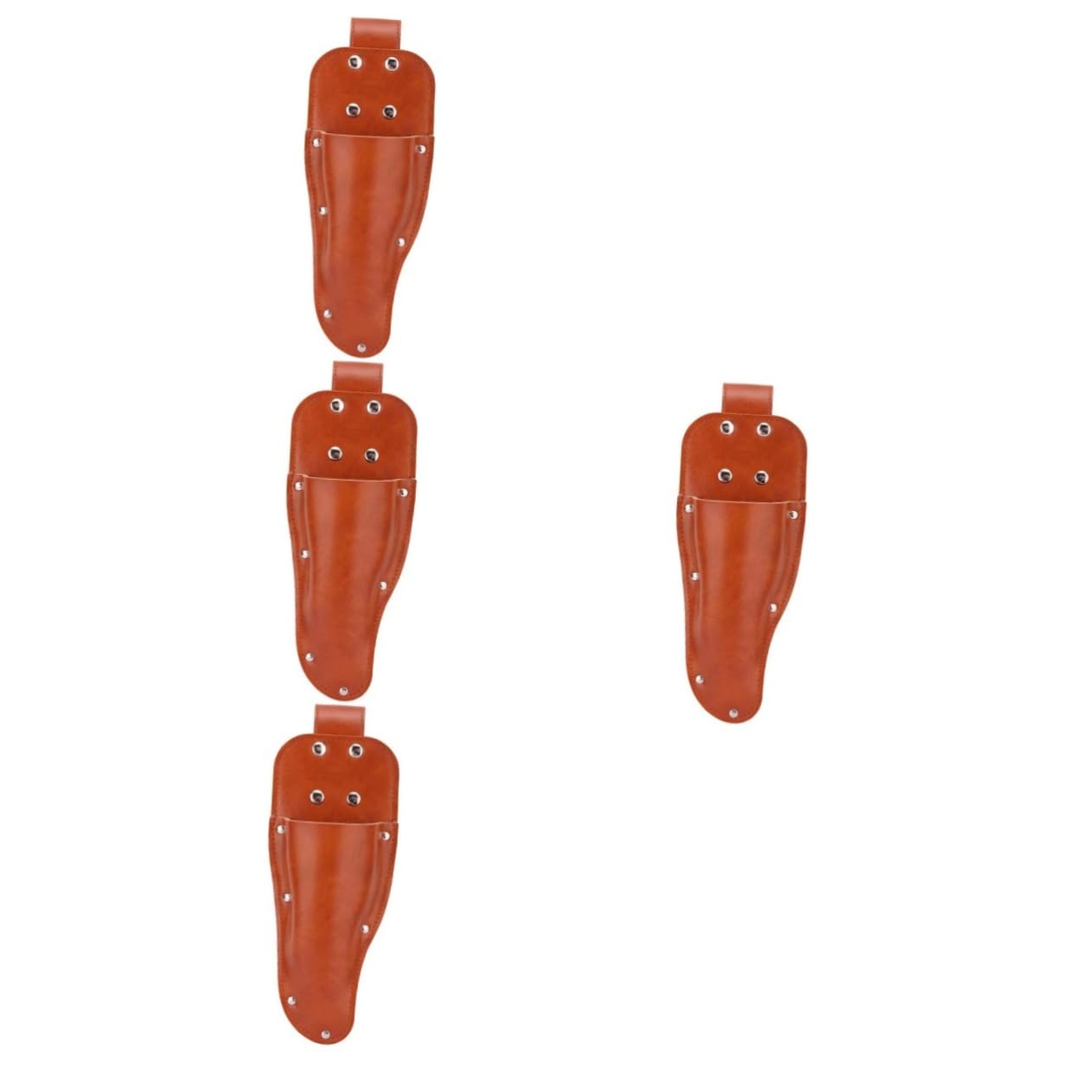 OSOLADY 4pcs Professional Hair Scissors Case Pu Leather Scissor Bag for Hairstylists Minimalist Scissor Holder for Barber Stylist