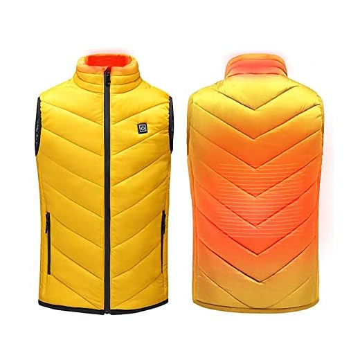 Uppvärmd jacka för barn Elektrisk kappa för barn Lätt uppvärmningskappa Vinterkläder för killar och flickor,Yellow,XXL