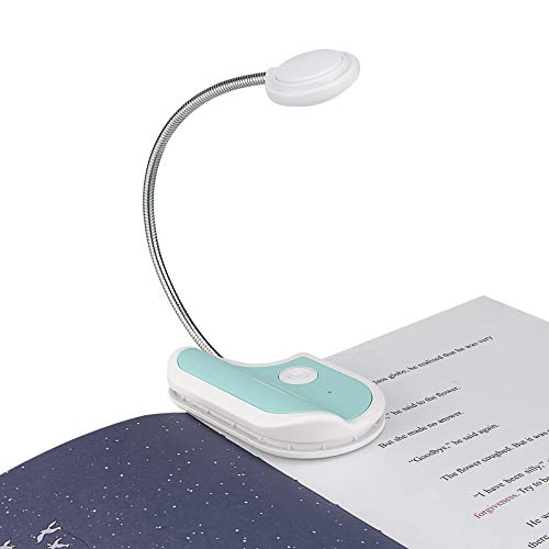 Image of Amber Book Light - Clip On, 2 Modes, Blue Light Blocking for Eye Care, Small Bookmark Light for Kids - White