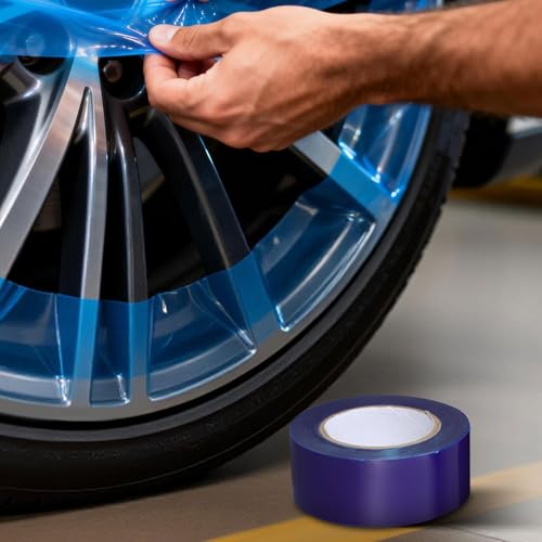Cinta protectora para llantas UKCOCO, 1 rollo de 62 pies (2 pulgadas) para protección de aros de automóvil, cinta guardiana contra rayaduras y daños durante montaje de neumáticos miniatura 7