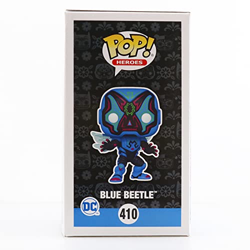 Funko Pop Blue Beetle 410 figurine rare DC Super Heroes phosphorescente - 4
