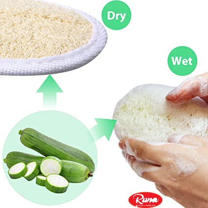 Image of Loofah for Bathing Men Women Natural Loofah (Rectangle And Oval) Pumice Stone Foot Scrubber Back Belt Long Scrubber Sponge (Combo of 5) Colour (Blue)
