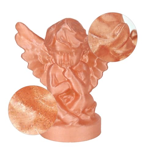 Image of iSANMATE 3D Printer Filament, Transparent Glitter Orange Pink PLA Filament 1.75 mm, 3D Printing Filament 1KG /2.2lb