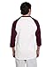 Champion Men's Raglan Baseball T-Shirt, White/Maroon, Large